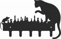 Ключница "Кошка с мышкой" (240*140)